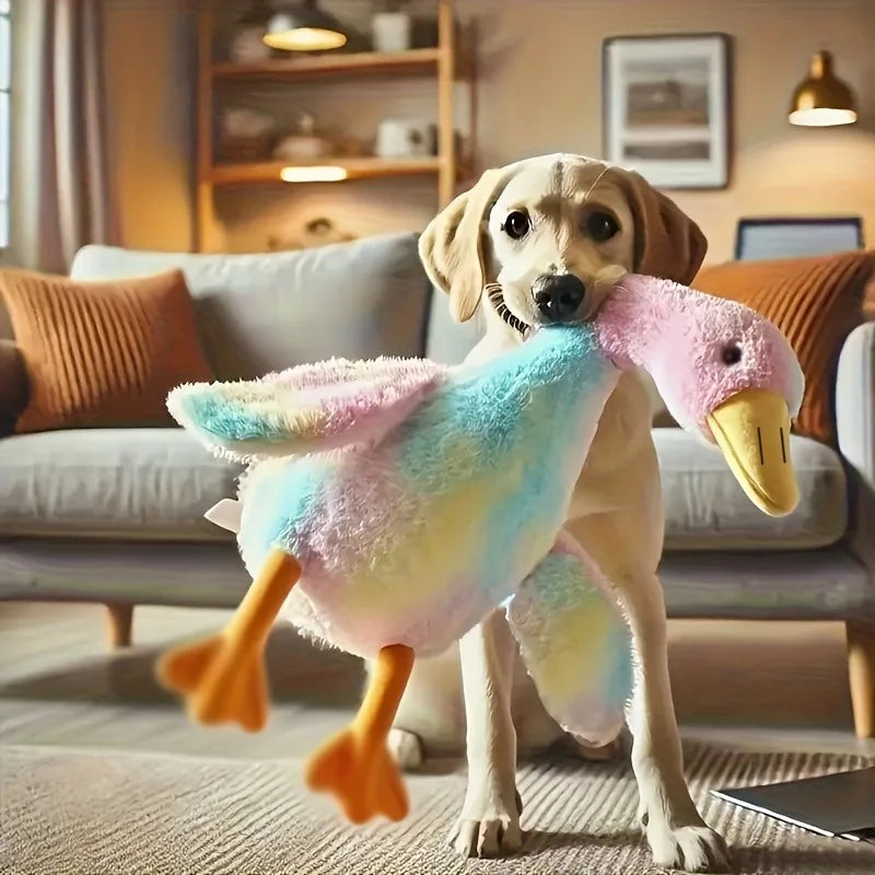 Soft Colorful Duck Plush Toy for Cats Dogs,  Relax Pet Companion ,  Anxiety-Relieving, Dog Buddy,  Energy Release Gift for Pets
