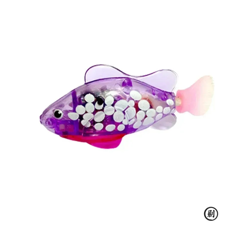 Cat Toy LED Inductive Interactive Swimming Robot Fish Toys, Glowing Electric Fish, Stimulate Kitten Hunting Instinct Pet Products