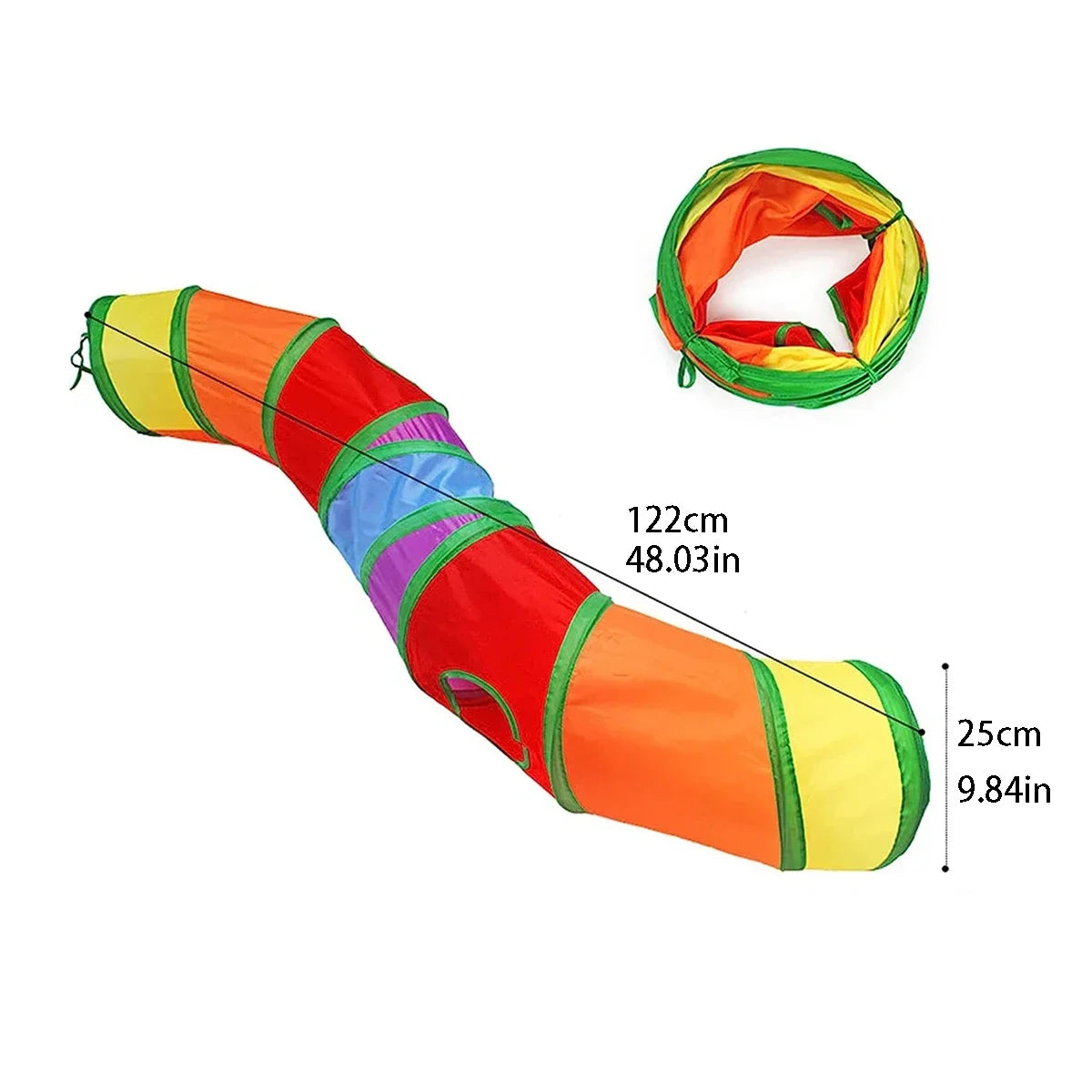 Wear-resistant Cat Play Tunnel Foldable Pet Animal Tunnels with Crinkle Playing Toy for Cats Guinea Pig Rabbits Funny Cat Supply