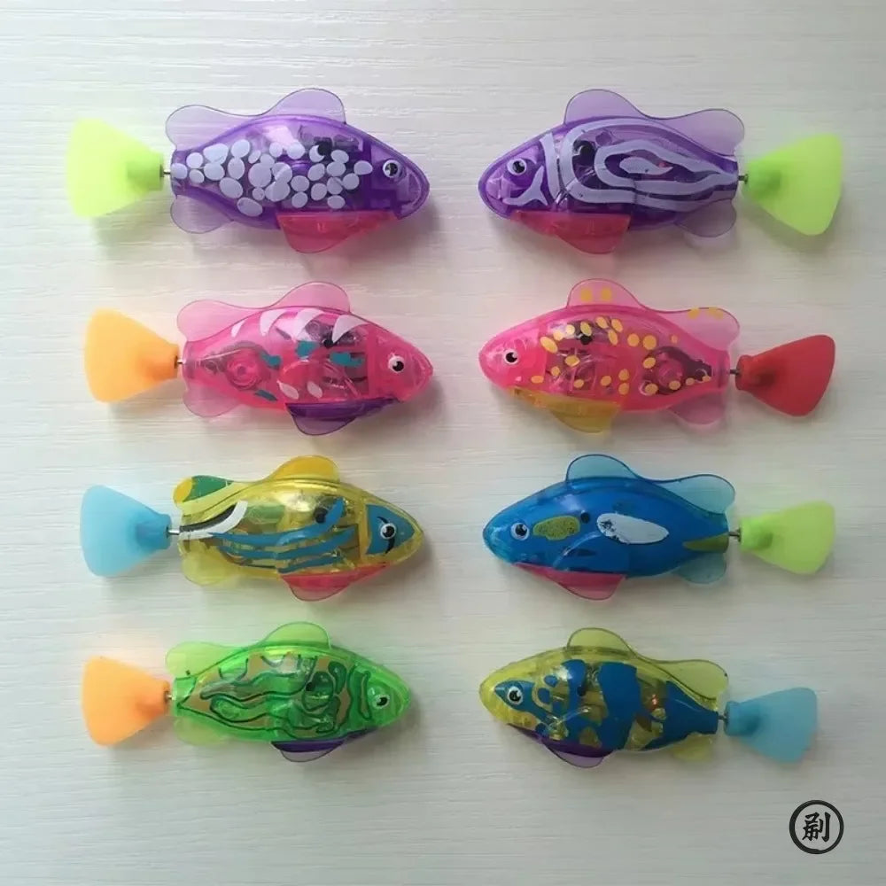 Cat Toy LED Inductive Interactive Swimming Robot Fish Toys, Glowing Electric Fish, Stimulate Kitten Hunting Instinct Pet Products