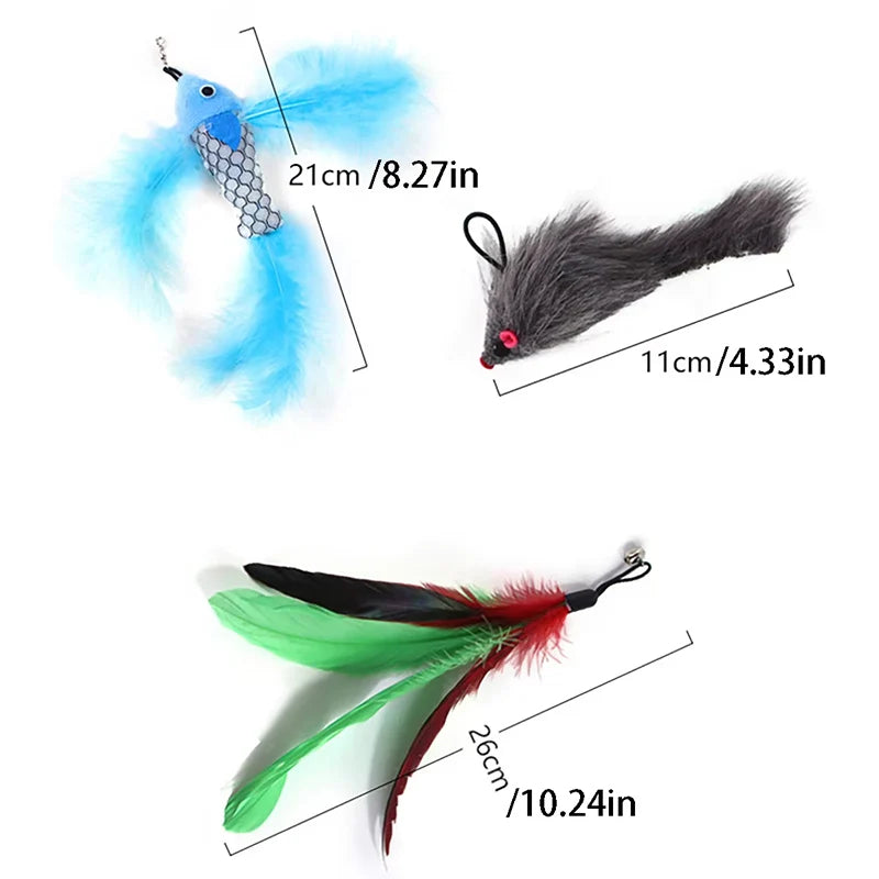 Funny Cat Toys Suction Cup Cat, Teaser Stick Removable Handheld Cat Interactive Toy