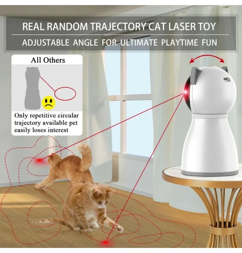 Laser Cat Toys for Indoor Cats,The 4th Generation Real Random Trajectory Motion Activated Rechargeable Automatic Cat Laser Toy