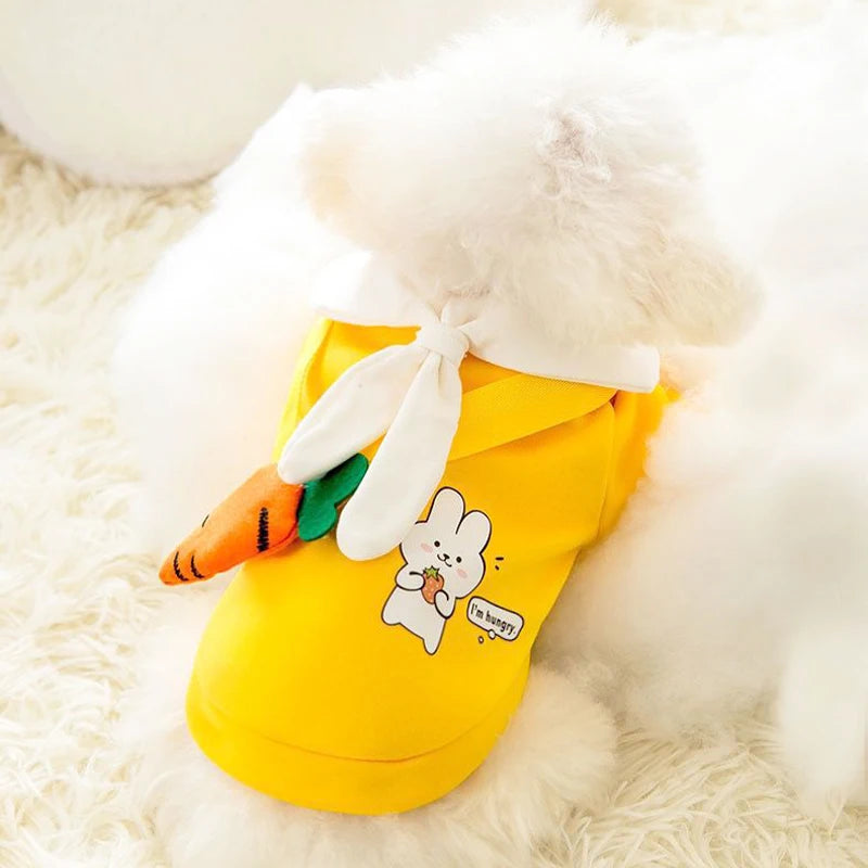 Winter Dog Clothes , Cute Cartoon Dog Warm Hoodie, Chihuahua, French Bulldog, Sweatshirt Puppy Outfit, Coat Pet, Dog Costume