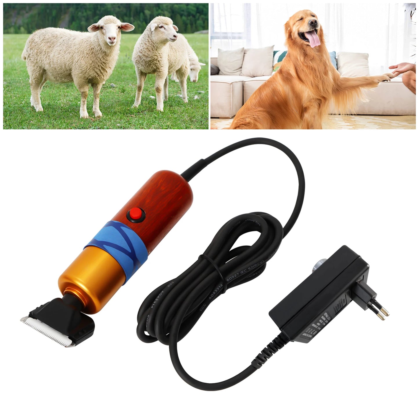 Pet Hair Clipper, Low Noise High-efficiency, Professional Electric Variable Speed Hair Shearing, For Sheep Dogs Cats Pet