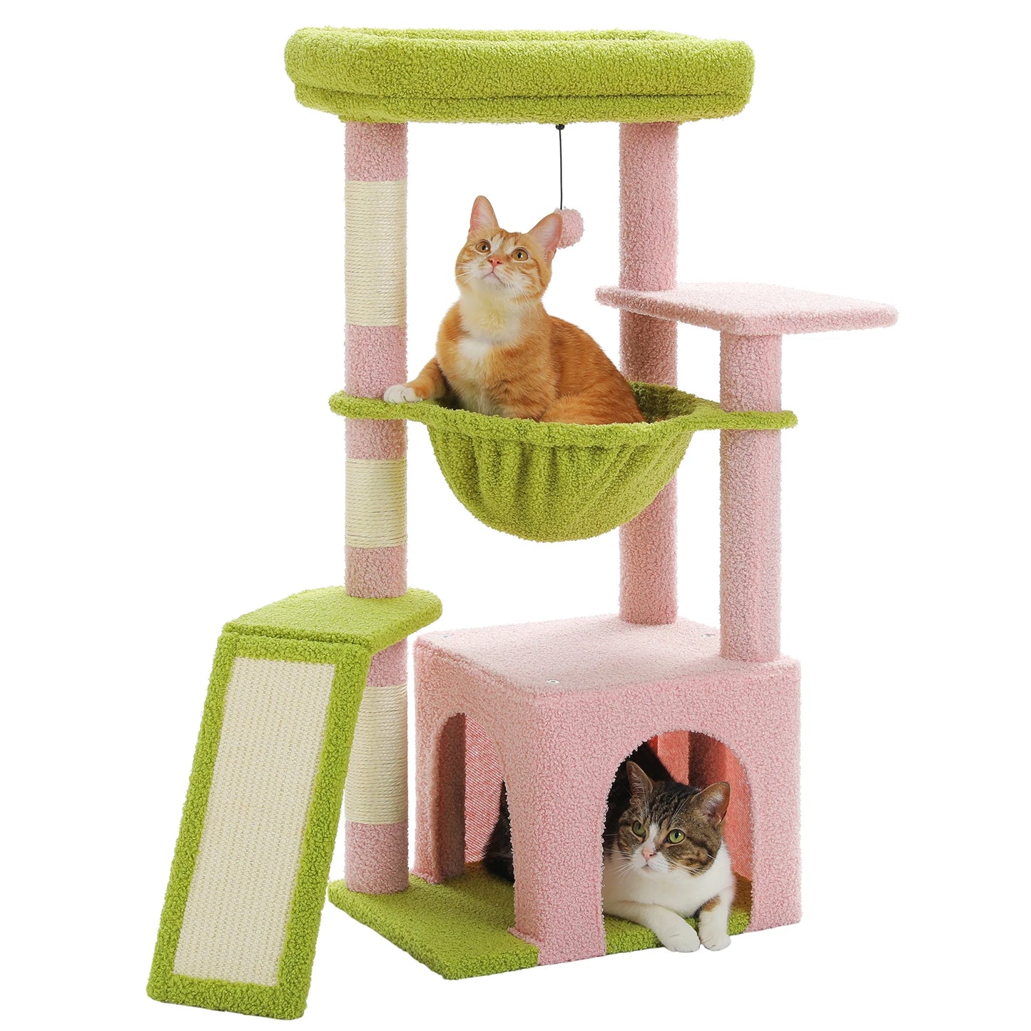 Small Cat Tree, Cat Tower with Natural Sisal Scratching Post, Spacious Top Perch, Private Cat Condo, Perfect for Indoor Cats,,Cat Toy