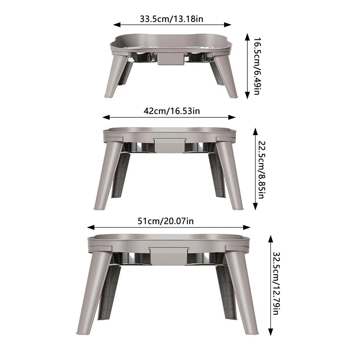 Raised Stand Elevated Dog Feeder, Non-Slip and No Spill Design Bowl, Pet Supplies Suitable for Improve Posture and Comfort ,-US
