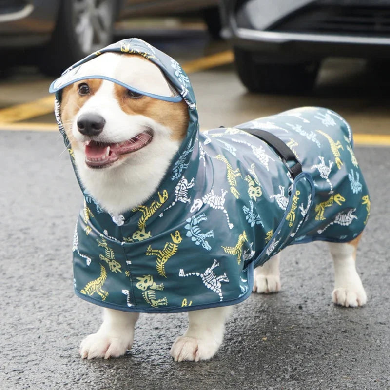 Rainy Season Puppy Dog Raincoat Waterproof , Pet Clothes for Dogs, mascotas Apparel Impermeable ,Corgi ,Shiba, Inu Rain Coats and larger dogs