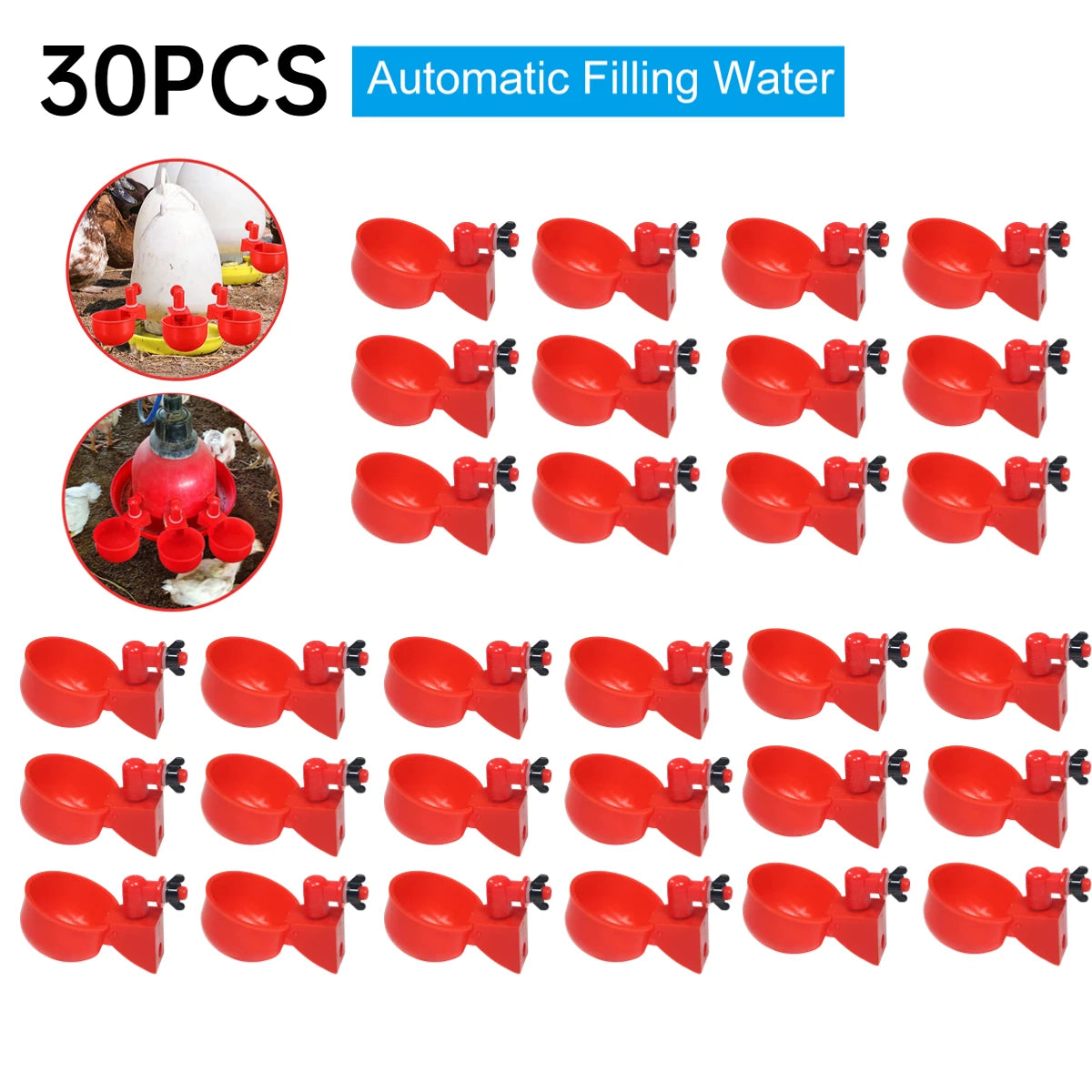 36-1PCS Chicken Drinking Cup, Automatic Drinker Chicken Feeder Poultry ,Waterer Drinking Water Feeder for Chicks ,Duck, Goose ,Quail