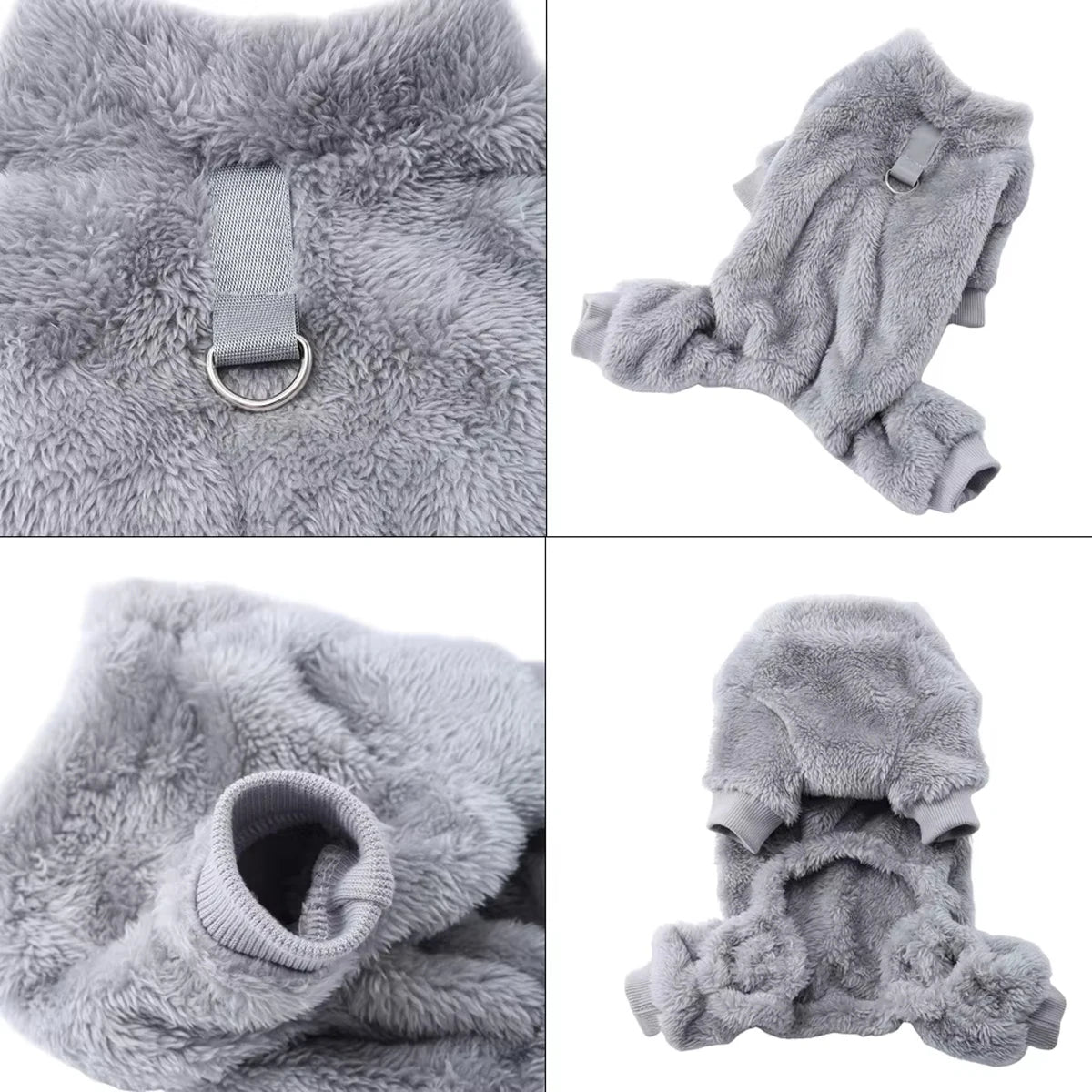 Winter Warm Pet Clothes, Soft Fleece Dog Jumpsuit, Puppy, Cats, Four Legs Jacket Coat for Small Medium, Dogs, Chihuahua, Yorkie Outfit