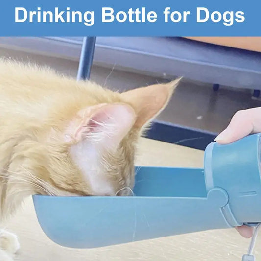 Water Bottles For Walking Dogs 450ml Pet Drink Feeder Bowl Dispenser Leak-Proof Portable Dog Water Bottle Pet Dog Feed Bottle