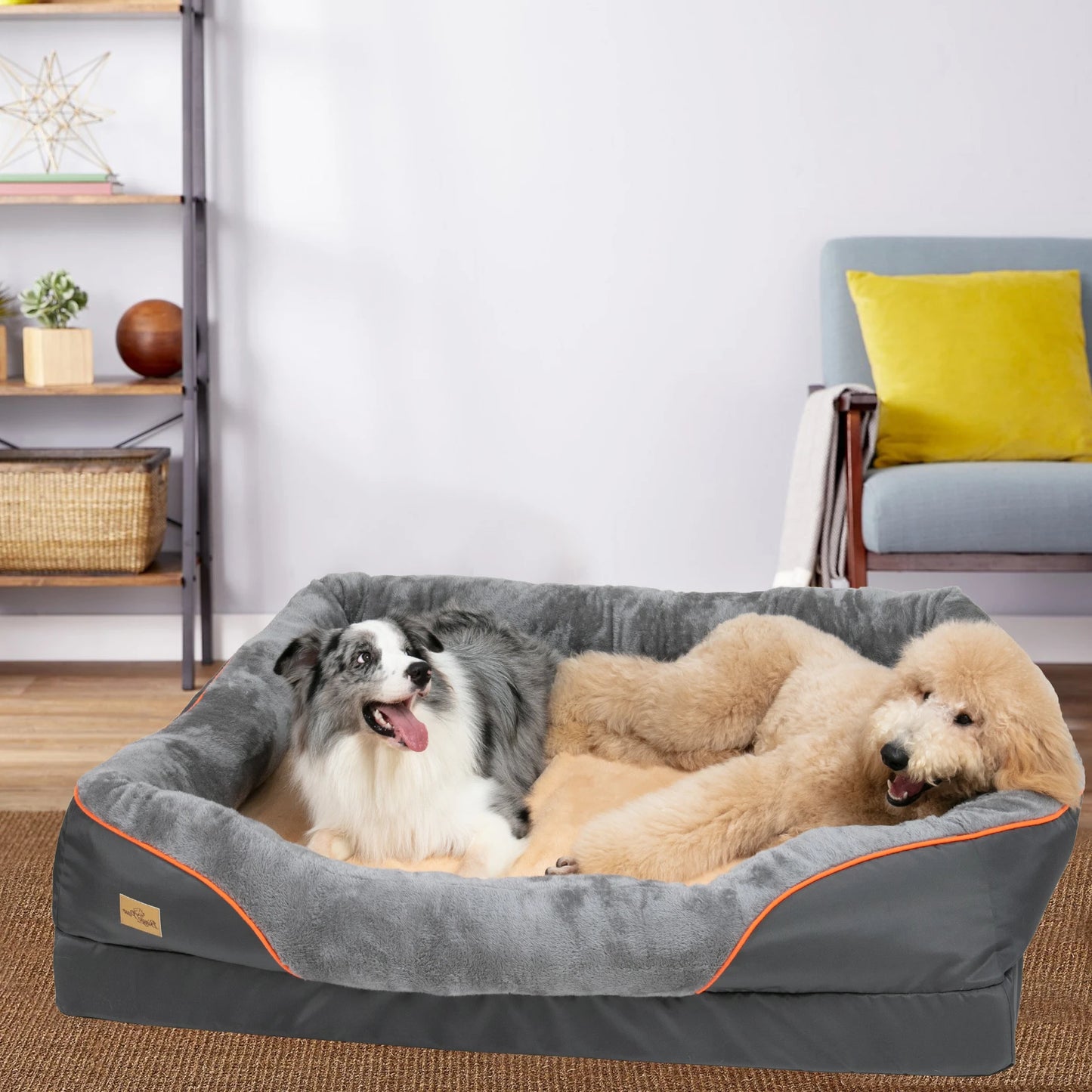 Large Dog Bed ,Soft Comfortable, Anti Allergy ,Warm Fleece Removable Washable Cover , Pet Bed Waterproof