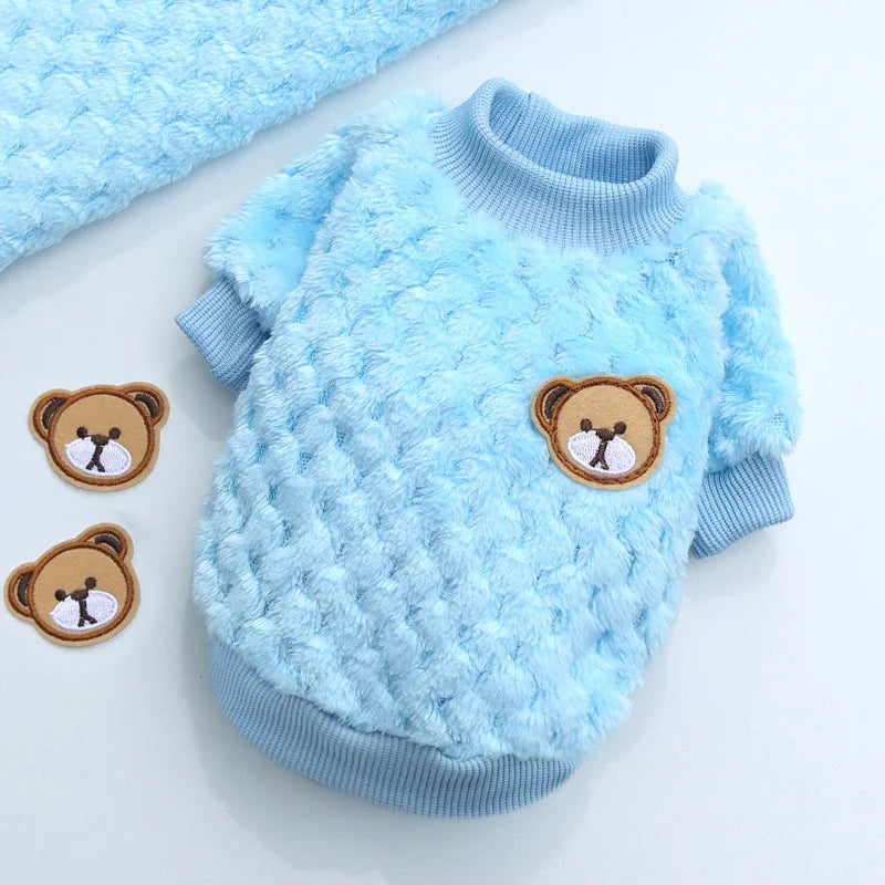 Winter Pet Dog Clothes,  Bear Print Dog Hoodie,  Soft Warm Puppy Sweatshirt , Chihuahua, French Bulldog, Coat Jacket Fashion, Dog Costume
