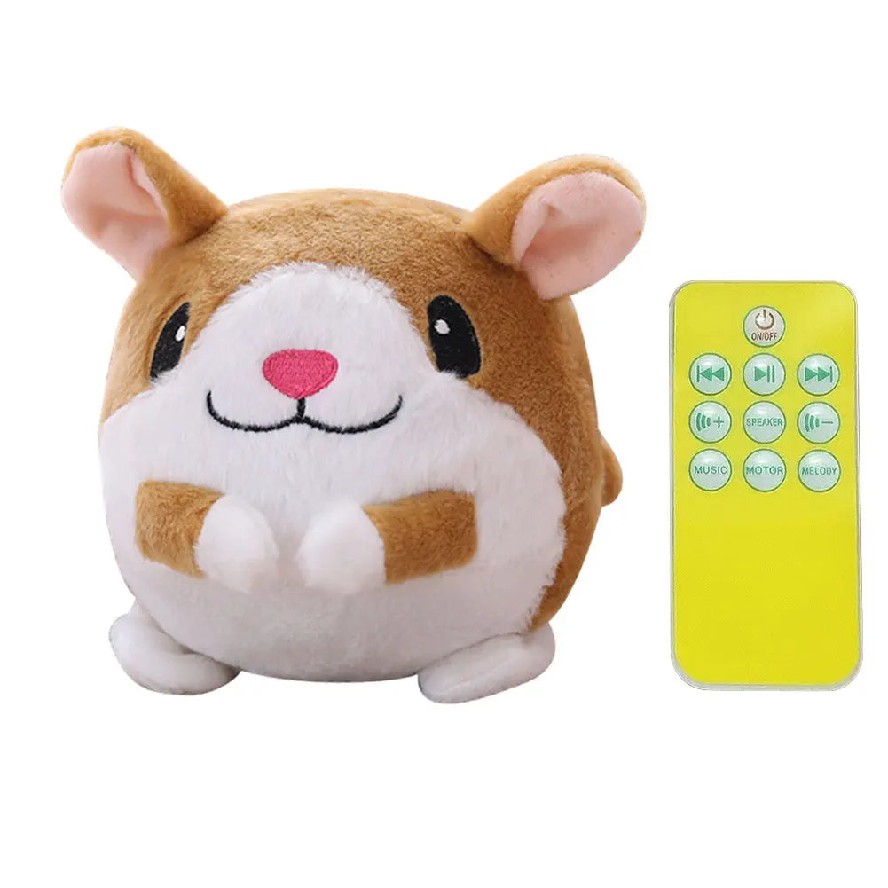 Cartoon Animal Active Moving Pet Plush Toy, USB Rechargeable Interactive Dog Toys, Pet Bouncing Balls for Dogs Cats