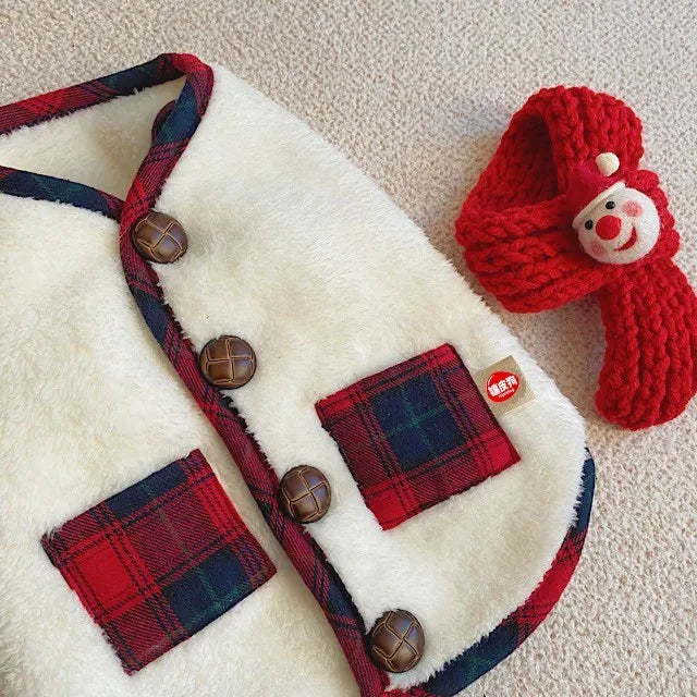 Warm Plaid Sweater for Dogs And Autumn Winter Pet Clothes ,Teddy Bichon, Pomeranian, Schnauzer, Little Dog Clothes