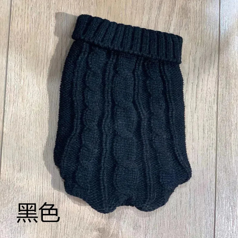 Pure Color Small Medium Pet Dog Sweaters Winter Pet Clothes Warm Sweater Coat Outfit for Cats Clothes Woolly Soft Dog