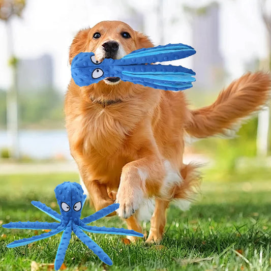2Pcs Octopus Dog Toy, No Stuffing, Intelligent Dogs Chew Toys, Bite Resist Squeaky Plush Puzzle Toy for Small, Medium Dogs