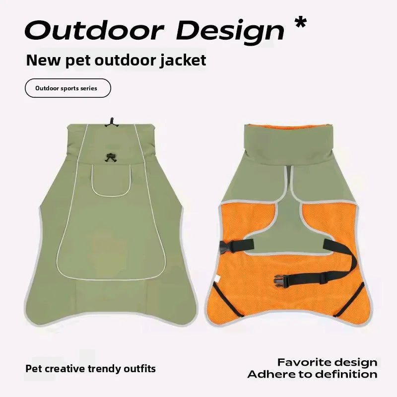 Large Dog Pet Windbreaker, Dog Raincoat Pet Storm coat, Waterproof Outdoor Pet ,Outdoor Waterproof Clothes, Pets Raincoat Accessories