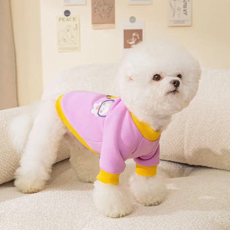 Winter Dog Clothes , Cute Cartoon Dog Warm Hoodie, Chihuahua, French Bulldog, Sweatshirt Puppy Outfit, Coat Pet, Dog Costume
