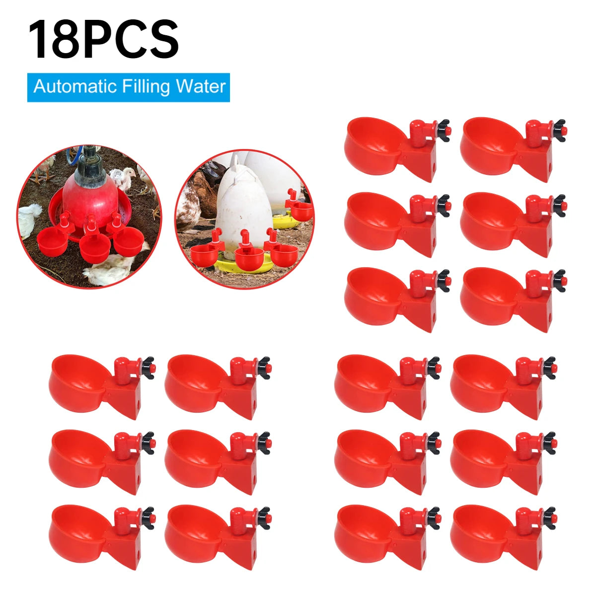 36-1PCS Chicken Drinking Cup, Automatic Drinker Chicken Feeder Poultry ,Waterer Drinking Water Feeder for Chicks ,Duck, Goose ,Quail