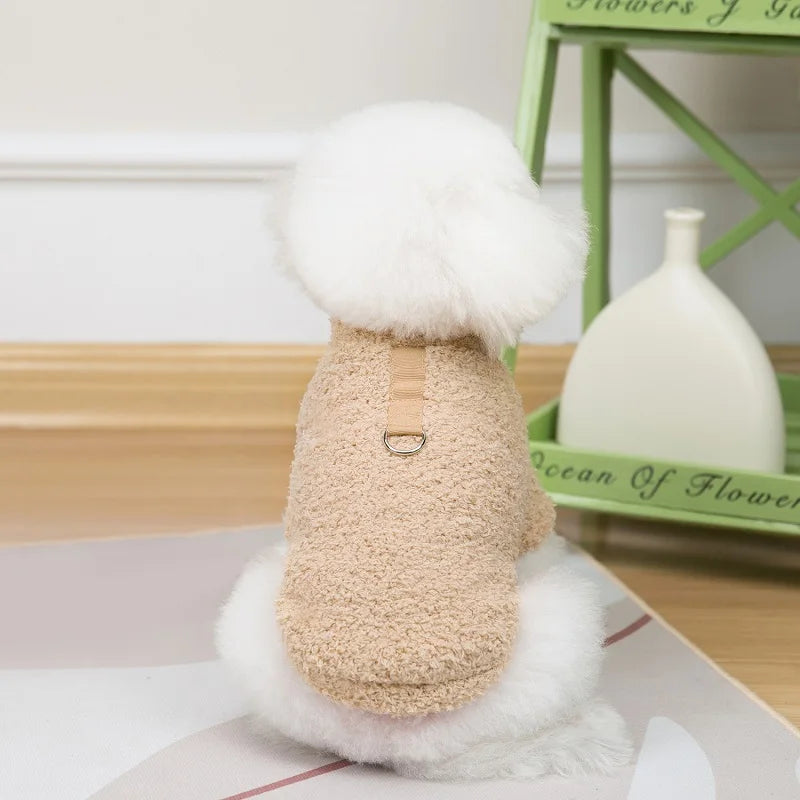 Fleece Dog Clothes Solid Warm Hoodie Sweater Chihuahua Yorkies Coat for Small Medium Dog Puppy Jacket Pet Apparel