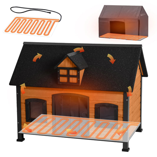 Heated Outdoor Insulated Dog House| Heating Pad Inside