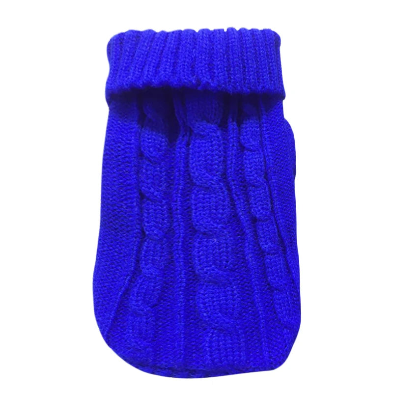 Pure Color Small Medium Pet Dog Sweaters Winter Pet Clothes Warm Sweater Coat Outfit for Cats Clothes Woolly Soft Dog