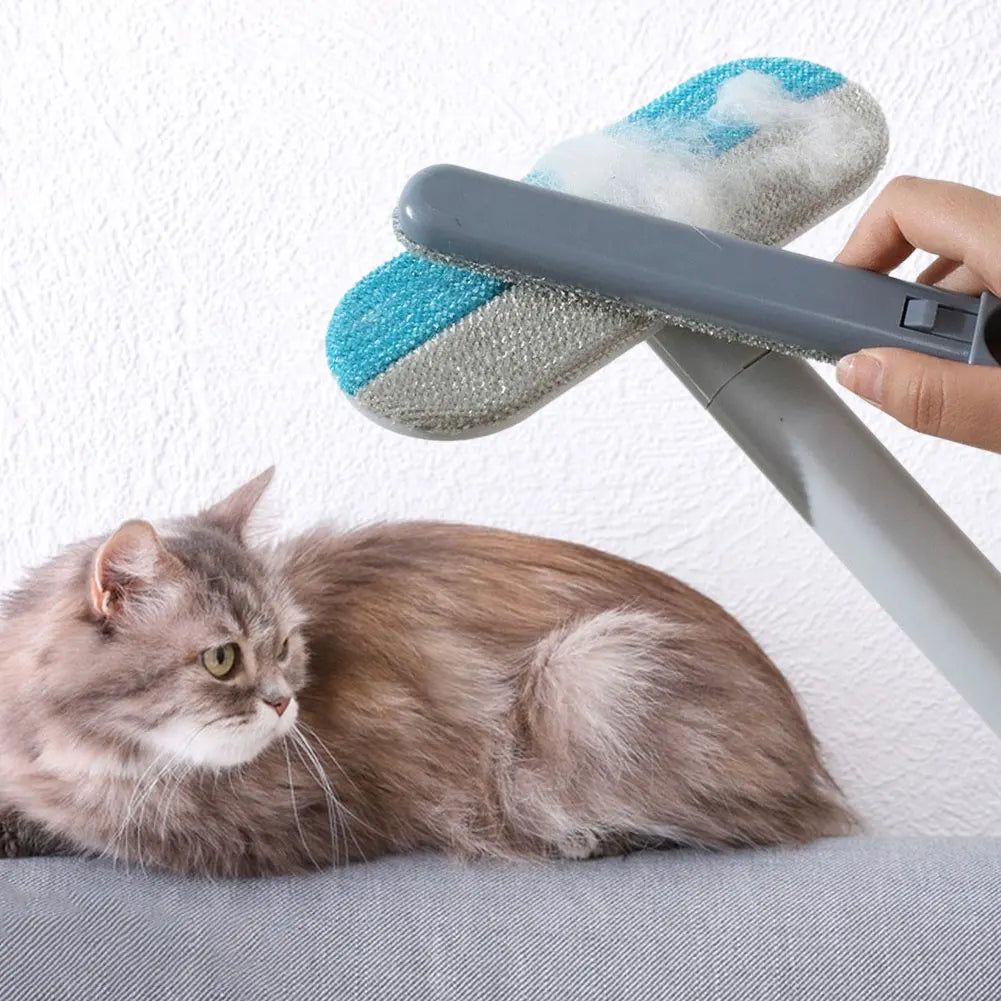 3 in 1 Pet Hair Remover Brush Long Handle , Pet Fur Cleaning Tool, Cat Dog Hair Remover Brush, Pet Supplies