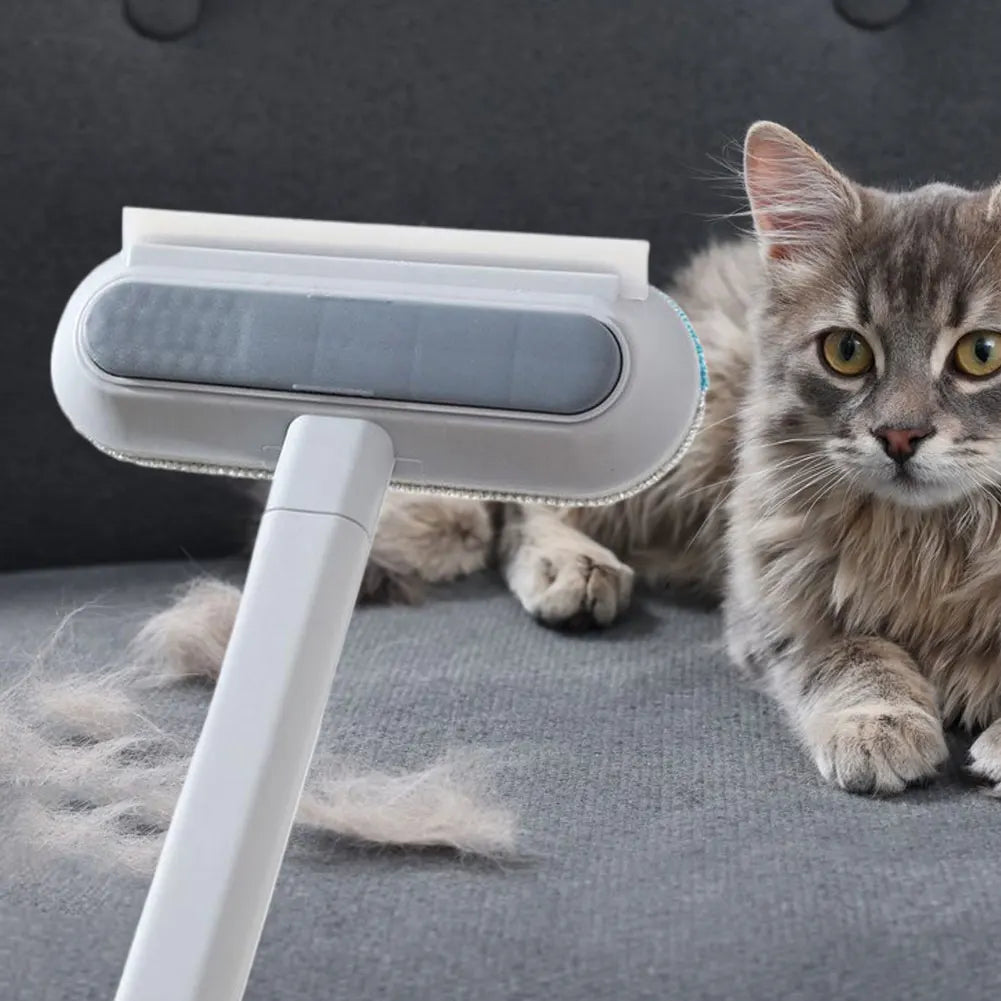 3 in 1 Pet Hair Remover Brush Long Handle , Pet Fur Cleaning Tool, Cat Dog Hair Remover Brush, Pet Supplies