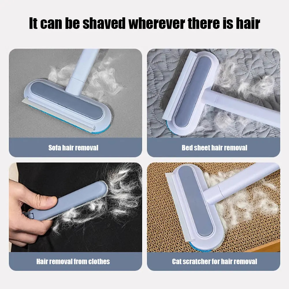 3 in 1 Pet Hair Remover Brush Long Handle , Pet Fur Cleaning Tool, Cat Dog Hair Remover Brush, Pet Supplies