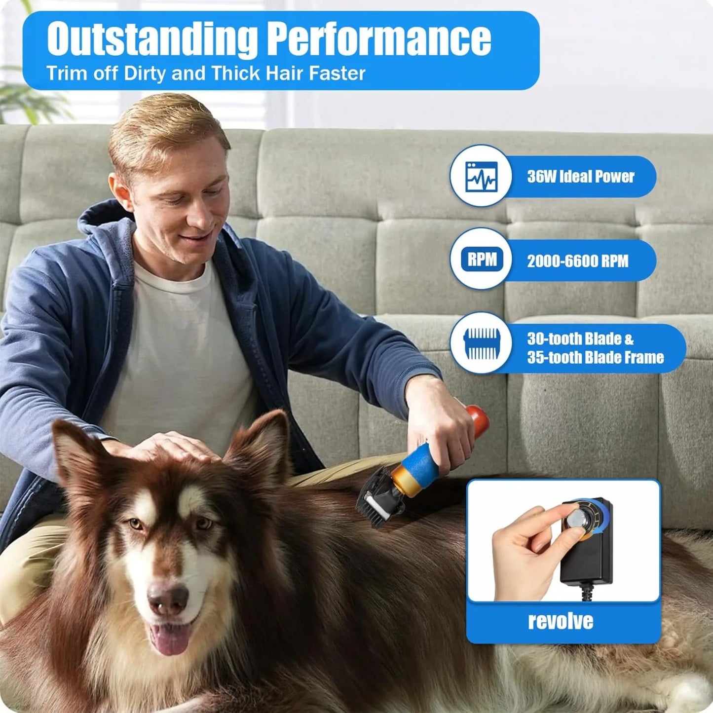 Electric Pet Clippers 200 Watt For ALL PETS/Pet Dog Grooming Clippers Kit Low Noise Pet Hair Trimmer for Grooming Hair Clipper for Dogs Cats and ALL Pets