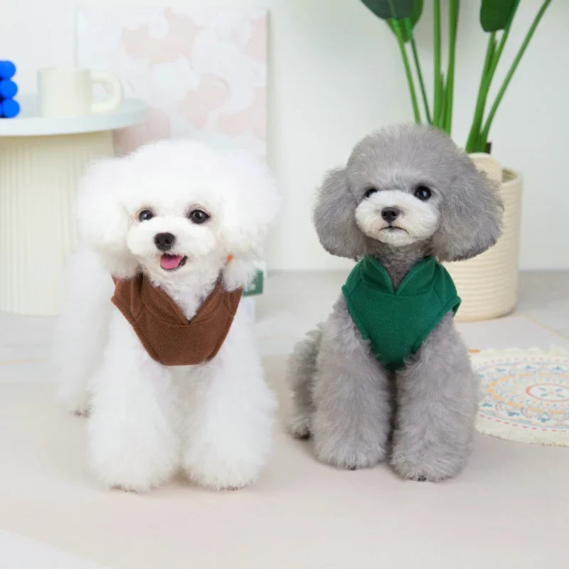 Warm Fleece Dogs Clothes, Pet Dog Jacket Vest With D-Ring For Small Dog ,Cats Clothing, French Bulldog , Chihuahua Coat