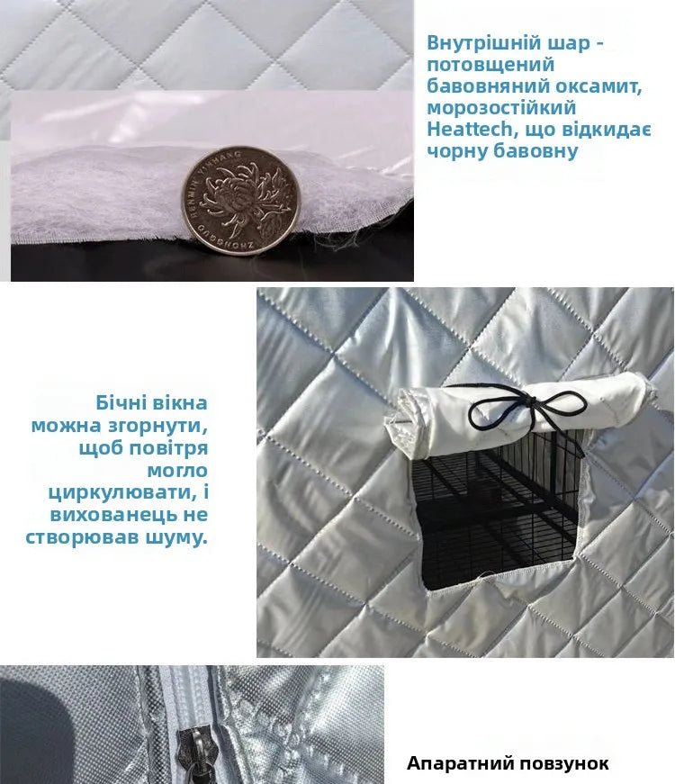 Cotton Waterproof Dog Cage Cover for warmth, Winter Outdoor shelter for Strays And Dogs Double Layer Warmth ,Ox Cloth Material