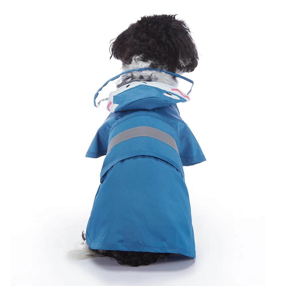 Fashionable Reflective Pet Dog Raincoat, Cute Animal Raincoat Pet Hooded Waterproof Jacket, Clothes Dog Clothes for Big Dogs