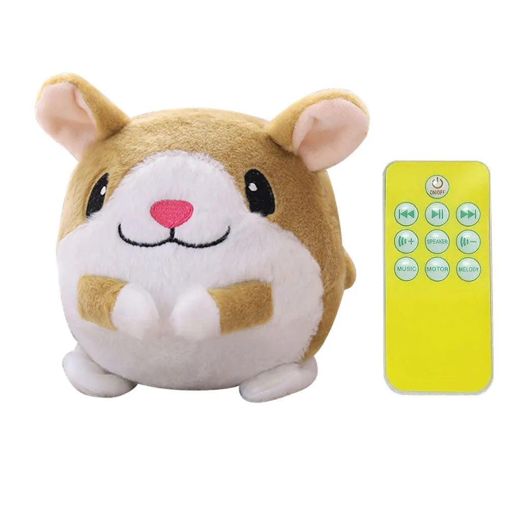 Cartoon Animal Active Moving Pet Plush Toy, USB Rechargeable Interactive Dog Toys, Pet Bouncing Balls for Dogs Cats