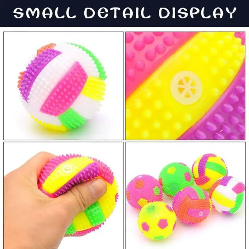 Glowing Ball Dog Toy,  Led Puppy Bouncy Chew Dog Ball , Molar Toy Pet Color Light Ball, Interactive Toys for Cats Small Dogs