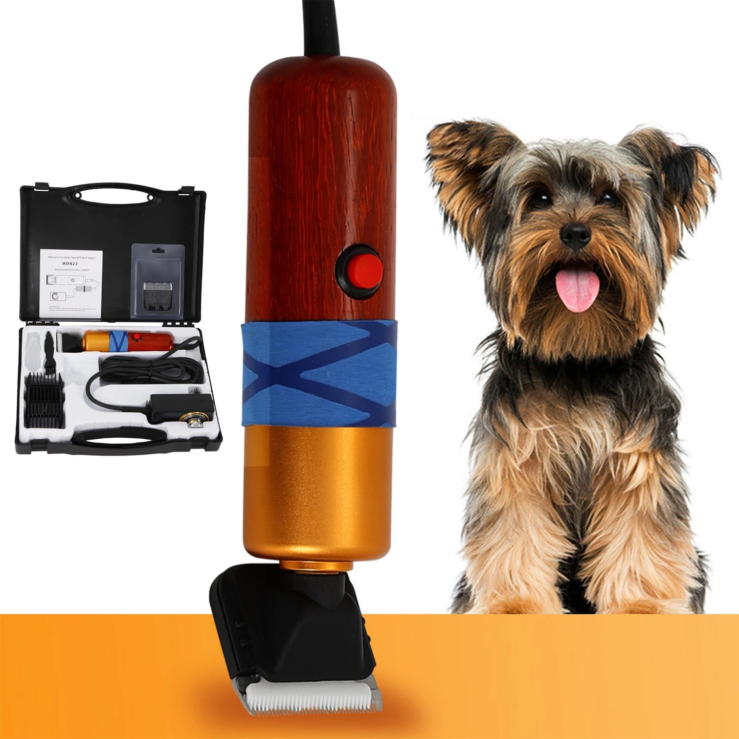 Pet Hair Clipper, Low Noise High-efficiency, Professional Electric Variable Speed Hair Shearing, For Sheep Dogs Cats Pet