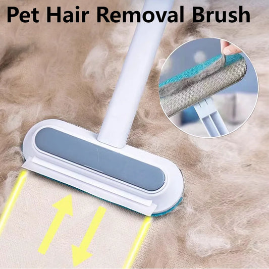 3 in 1 Pet Hair Remover Brush Long Handle , Pet Fur Cleaning Tool, Cat Dog Hair Remover Brush, Pet Supplies