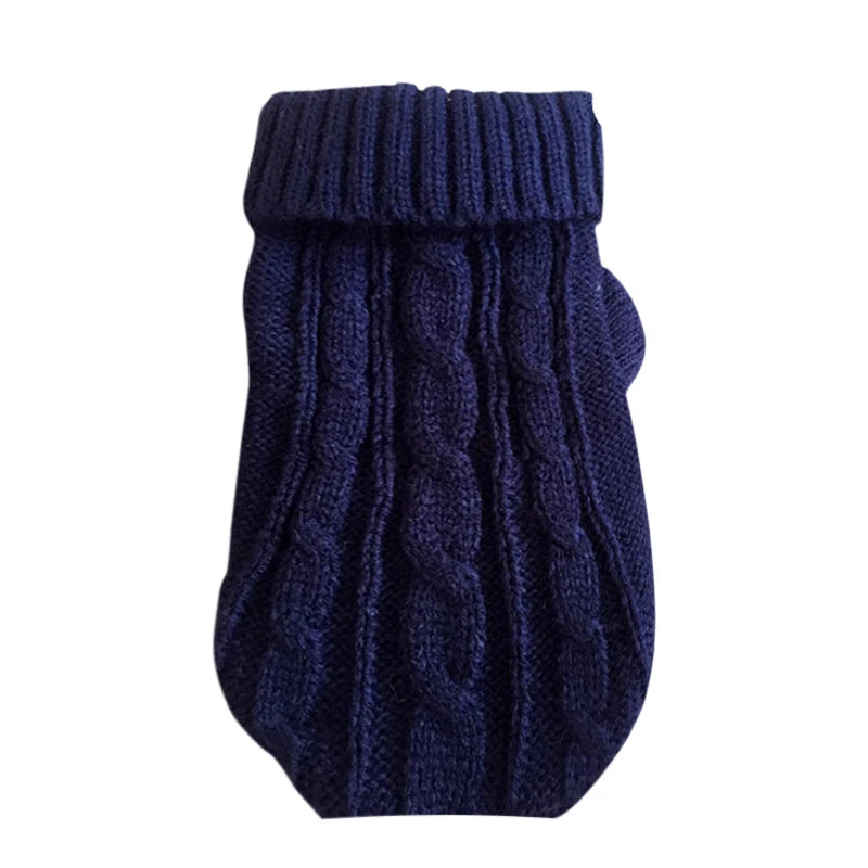 Pure Color Small Medium Pet Dog Sweaters Winter Pet Clothes Warm Sweater Coat Outfit for Cats Clothes Woolly Soft Dog