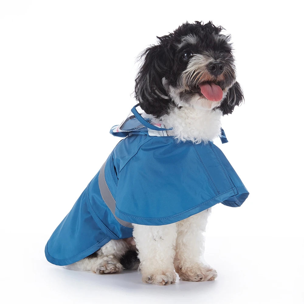 Fashionable Reflective Pet Dog Raincoat, Cute Animal Raincoat Pet Hooded Waterproof Jacket, Clothes Dog Clothes for Big Dogs