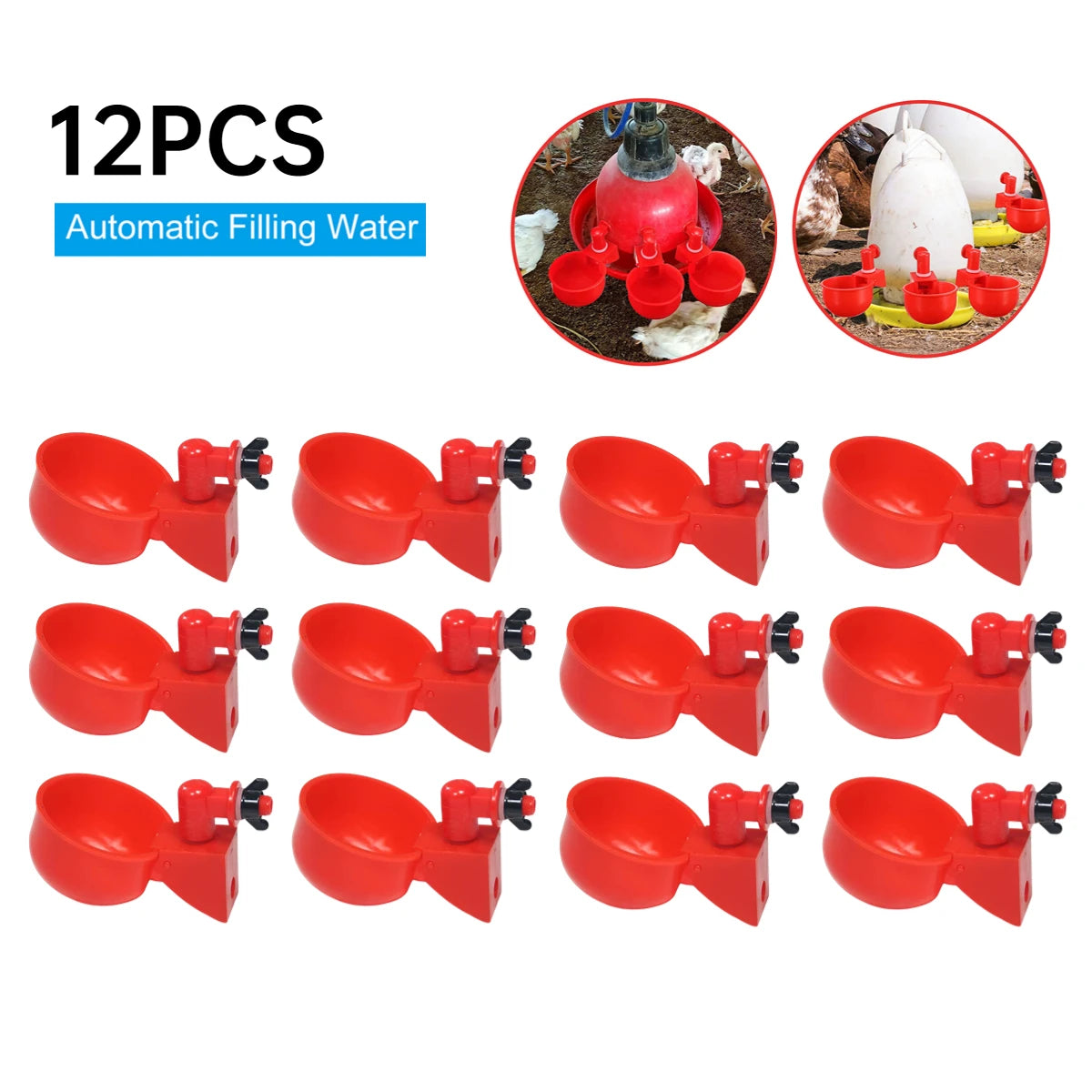 36-1PCS Chicken Drinking Cup, Automatic Drinker Chicken Feeder Poultry ,Waterer Drinking Water Feeder for Chicks ,Duck, Goose ,Quail