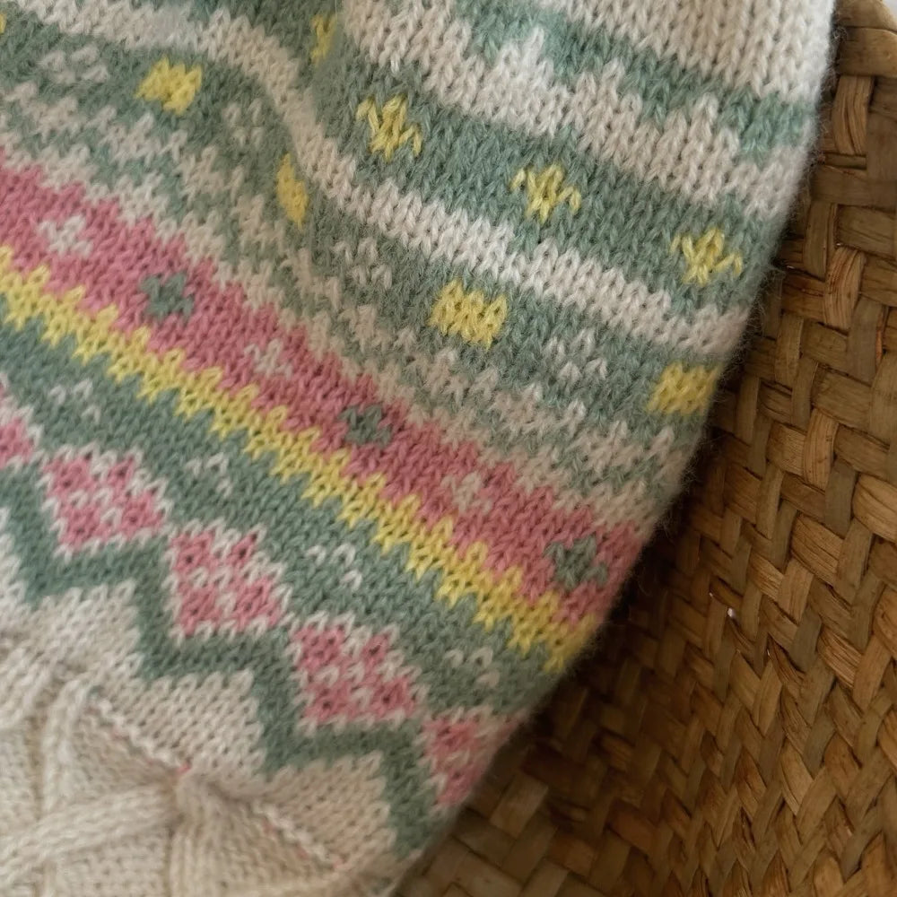 Warm Autumn and Winter Pet Clothes ,Small Dog and Cat Sweaters, Korean Pink Green Knitted Sweater, Simple Fabric Soft Comfortable