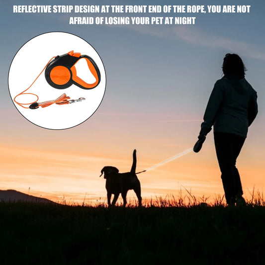 8M Retractable Dog Lead,  Heavy Duty Pet Walking Leash with Strong Reflective Tape, Non-Slip Handle for Small Medium Large Dogs