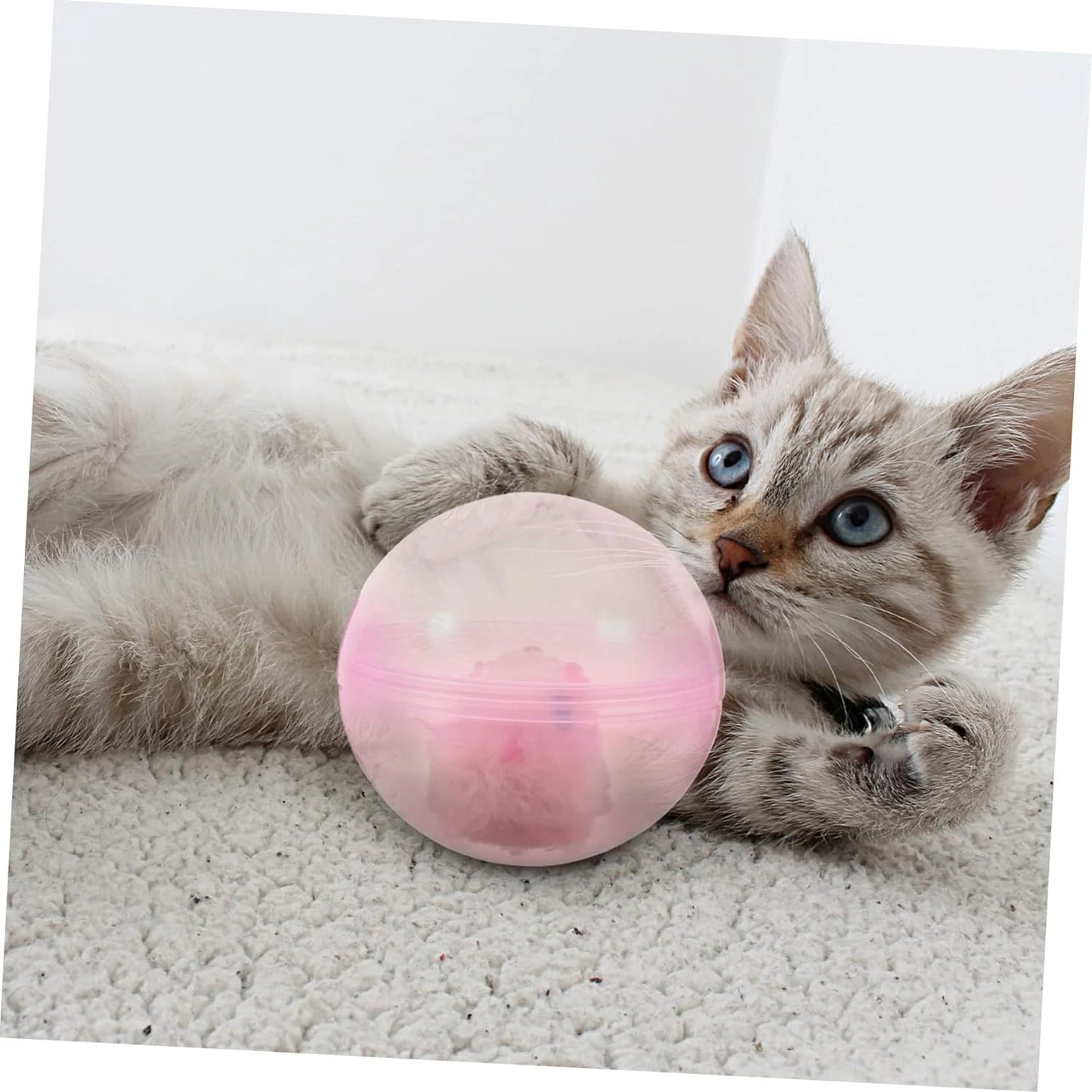 Soft and Exciting Plush Rabbit Cat Toy - Stimulating Indoor Mini Sports Ball for Cats, Dogs, and Children - Fun Interactive Ride