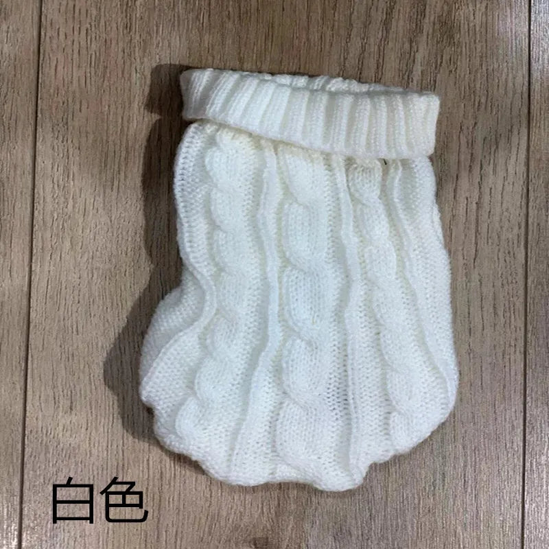 Pure Color Small Medium Pet Dog Sweaters Winter Pet Clothes Warm Sweater Coat Outfit for Cats Clothes Woolly Soft Dog