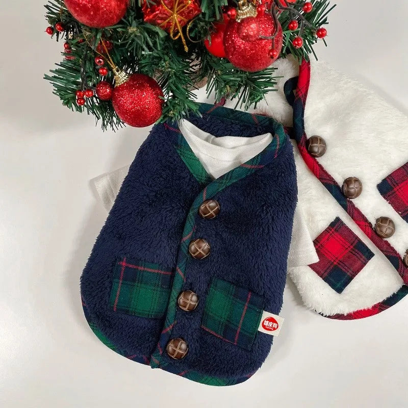 Warm Plaid Sweater for Dogs And Autumn Winter Pet Clothes ,Teddy Bichon, Pomeranian, Schnauzer, Little Dog Clothes