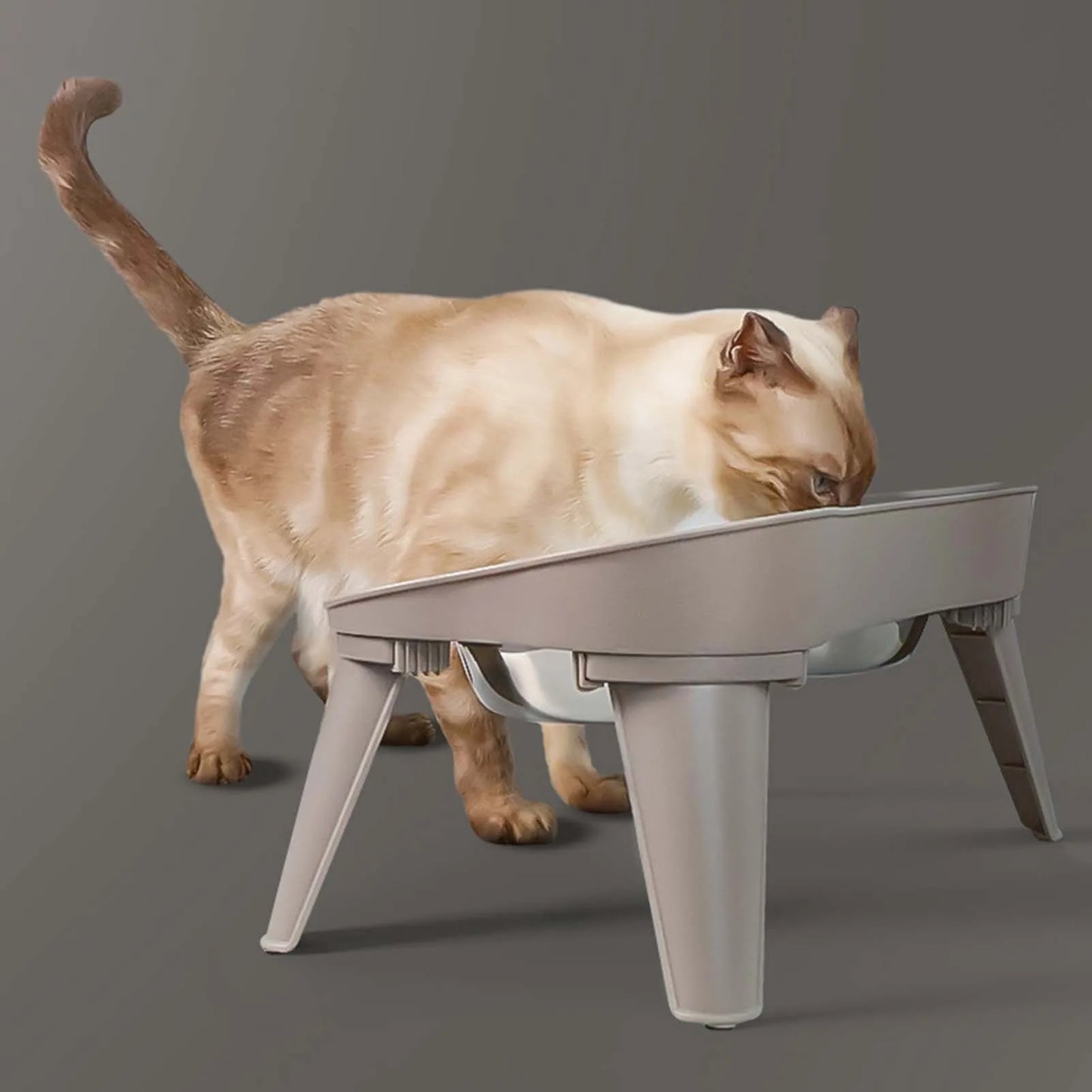 Raised Stand Elevated Dog Feeder, Non-Slip and No Spill Design Bowl, Pet Supplies Suitable for Improve Posture and Comfort ,-US