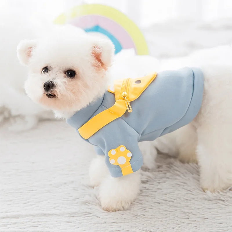 Winter Dog Clothes , Cute Cartoon Dog Warm Hoodie, Chihuahua, French Bulldog, Sweatshirt Puppy Outfit, Coat Pet, Dog Costume