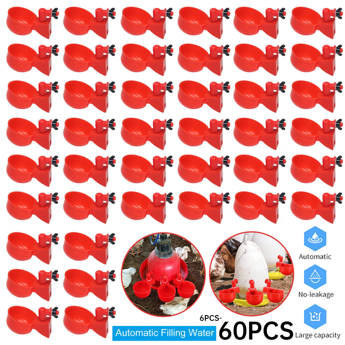 36-1PCS Chicken Drinking Cup, Automatic Drinker Chicken Feeder Poultry ,Waterer Drinking Water Feeder for Chicks ,Duck, Goose ,Quail