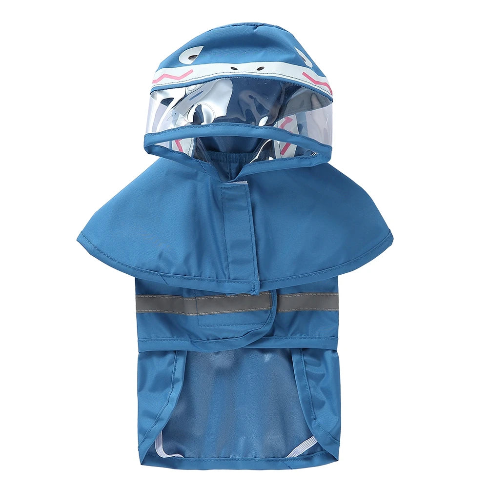 Fashionable Reflective Pet Dog Raincoat, Cute Animal Raincoat Pet Hooded Waterproof Jacket, Clothes Dog Clothes for Big Dogs