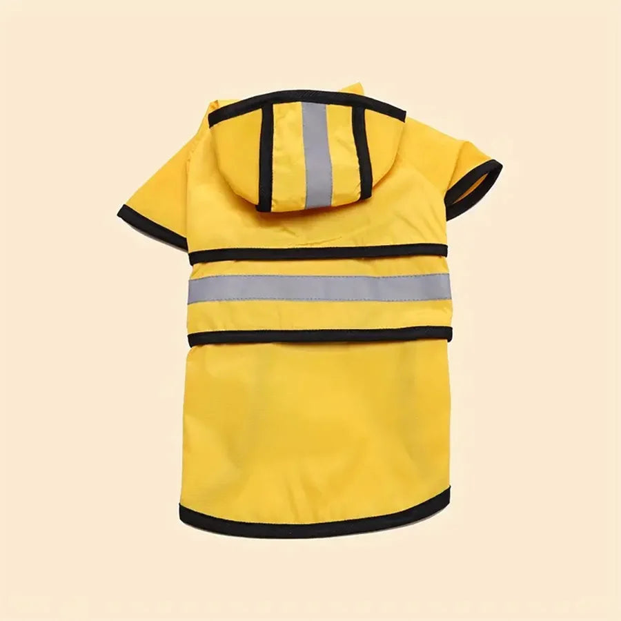 Dog Raincoat -Adjustable Waterproof & Windproof.  Keep Your Pet Dry And Comfortable.  Blue and Yellow